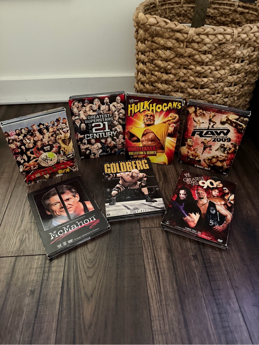 Set Of 7 Wrestling DVD’s Perfect Working Condition. WWE. Raw, Hulk Hogan,great